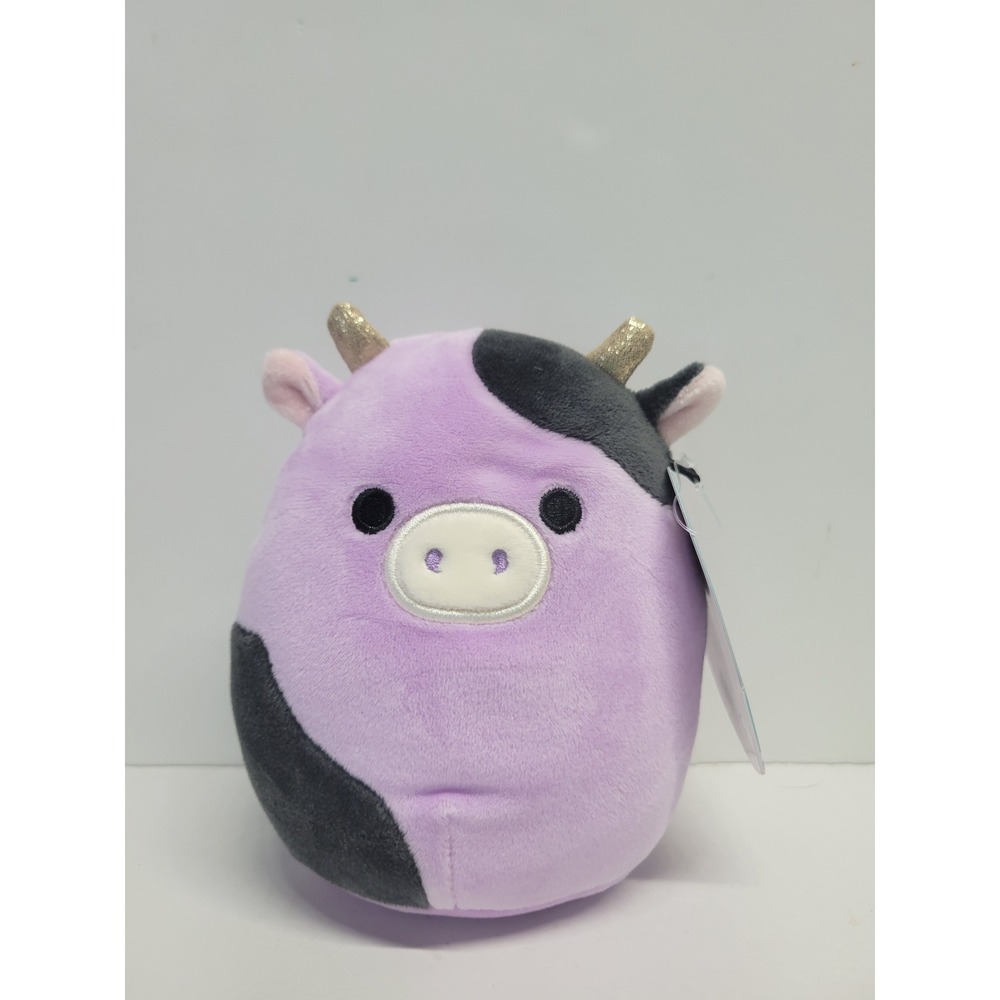Squishmallows 5 Inch Alexie the Purple Cow Plush S5 #1451 Glitter Horns NWT